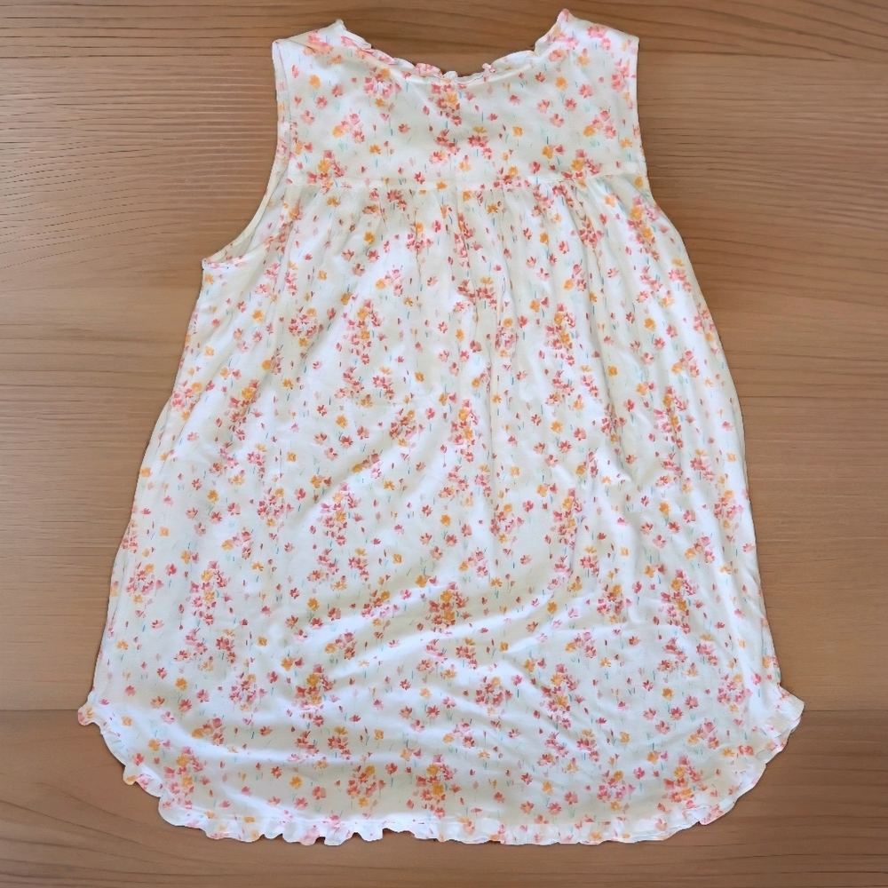 Eileen West Floral Cotton Lace Chemise Nightgown XL Romantic Cottagecore Sleep - Picture 9 of 11